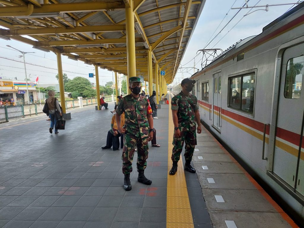 Rutinkan Operasi PPKM, Kodim 0507/Bekasi Himbau Warga Untuk Disipilin Prokes