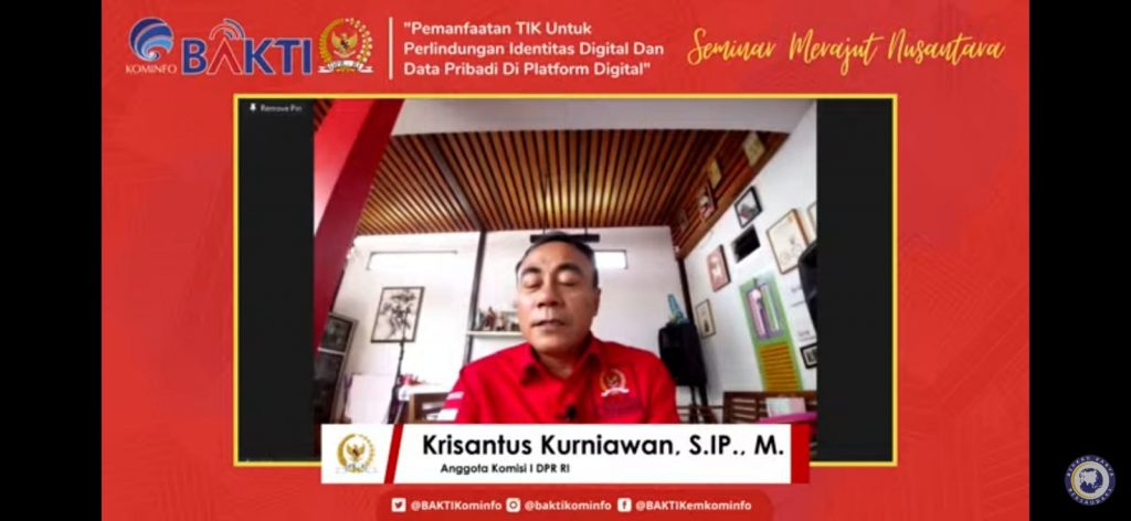 Krisantus Kurniawan Komisi I DPR RI: Identitas Digital dan Data diri Harus dijaga