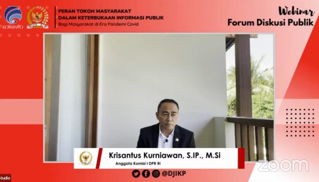 Anggota Komisi I DPR Krisantus Kurniawan: Tokoh-Tokoh Daerah Berperan Penting Dalam Penanganan Covid-19
