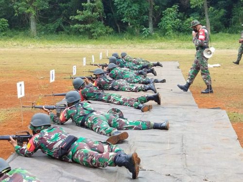Kodim 0508 Depok Laksanakan Latihan Menembak Triwulan I Tahun 2022