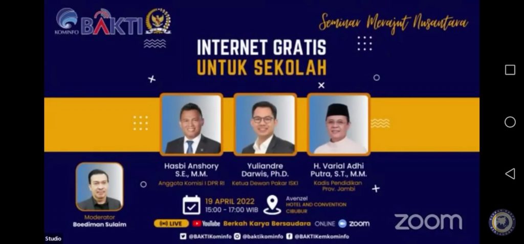 Kadisdik Provinsi Jambi Varial Adi Putra: MAsih Ada SMA yang Belum Menikmati Internet