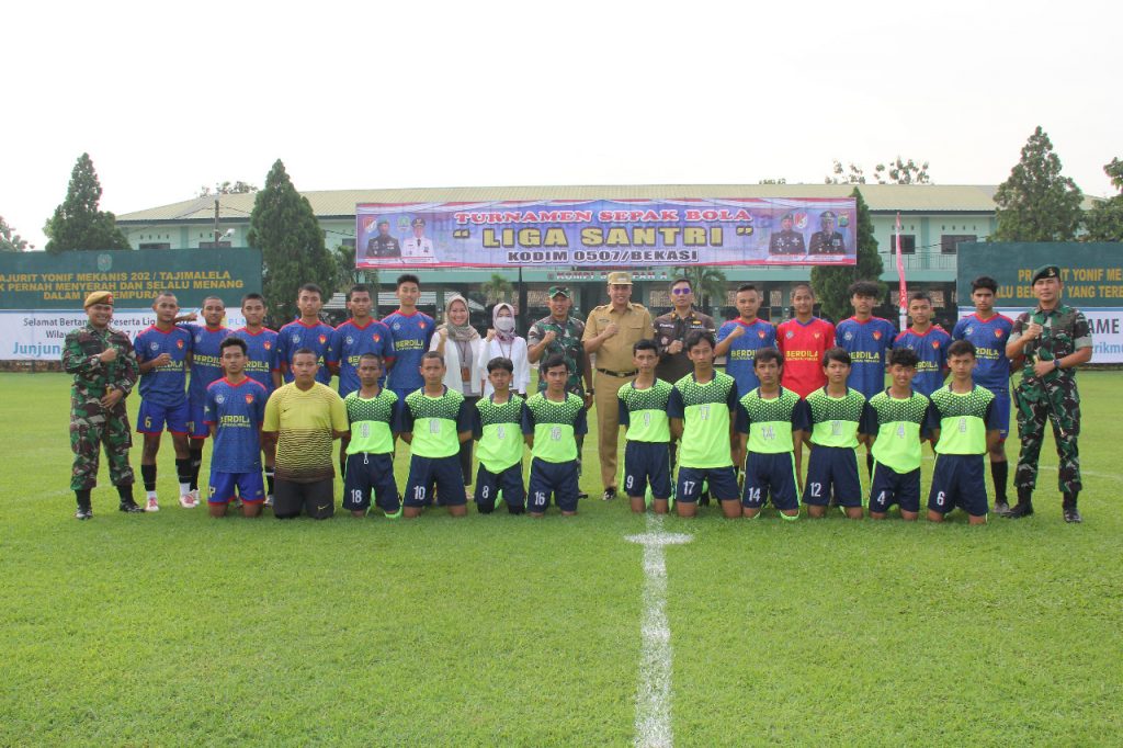 Kodim 0507/Bekasi gelar Turnamen Sepak Bola Liga Santri Piala Dandim 0507/ Bekasi