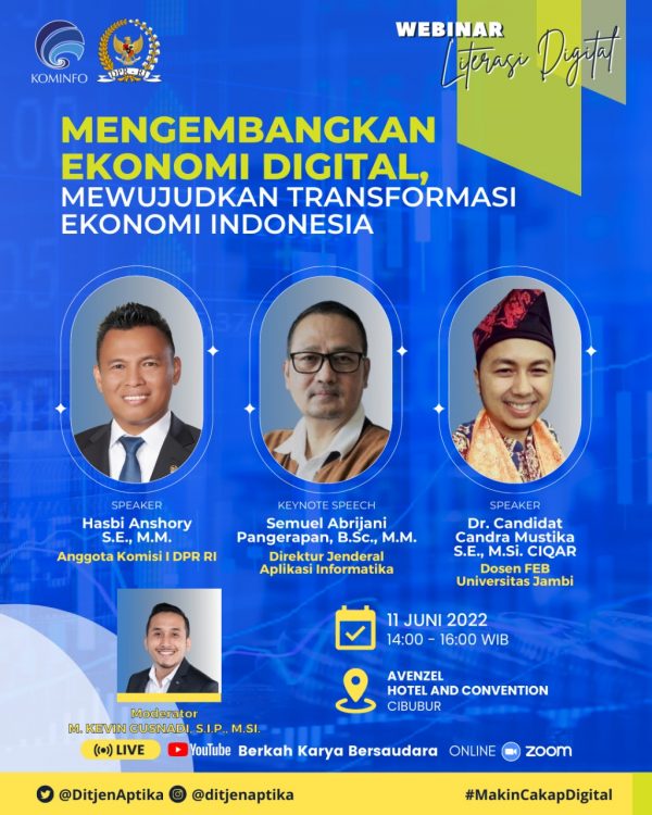 Anggota Komisi I DPR RI Hasbi Anshory: Indonesia Pasar Potensial Ekonomi Digital