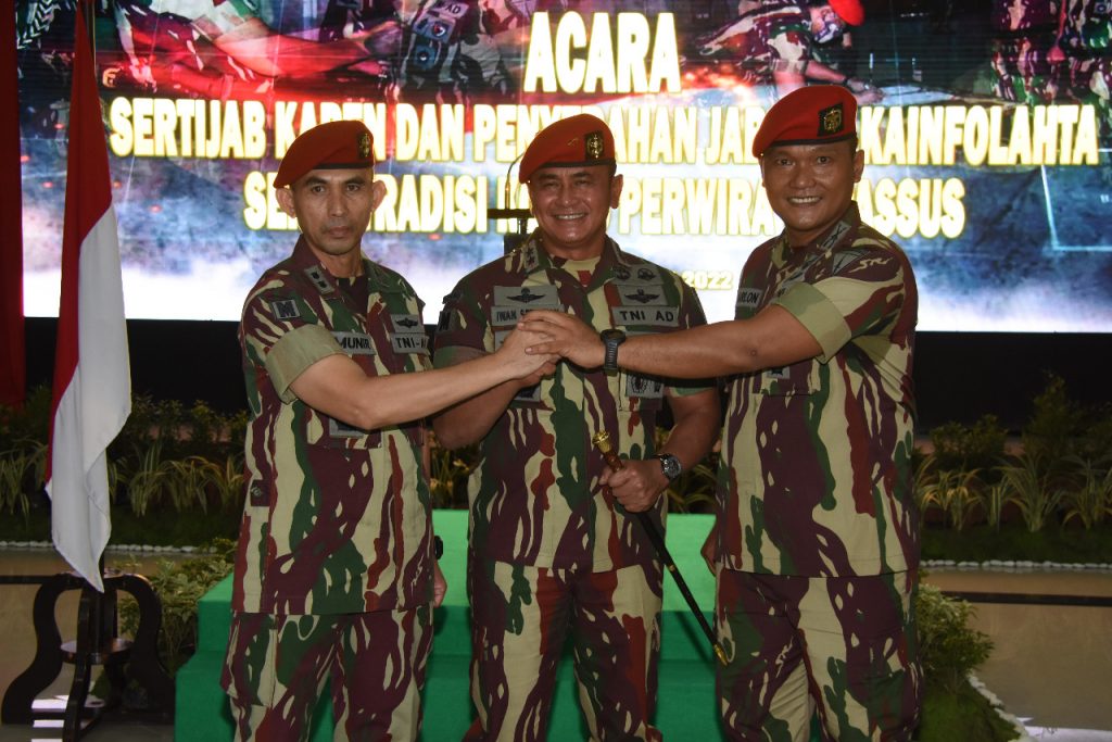 Danjen Kopassus Pimpin Sertijab dan Korps Penerimaan dan Pelepasan Sejumlah Pejabat Perwira Kopassus