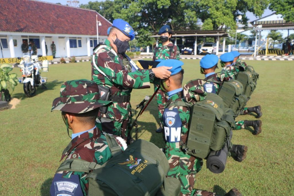 Tradisi Pembaretan Korps Polisi Militer Paja AAU T.A. 2022 Di Skadik 405 Lanud Adi Soemarmo