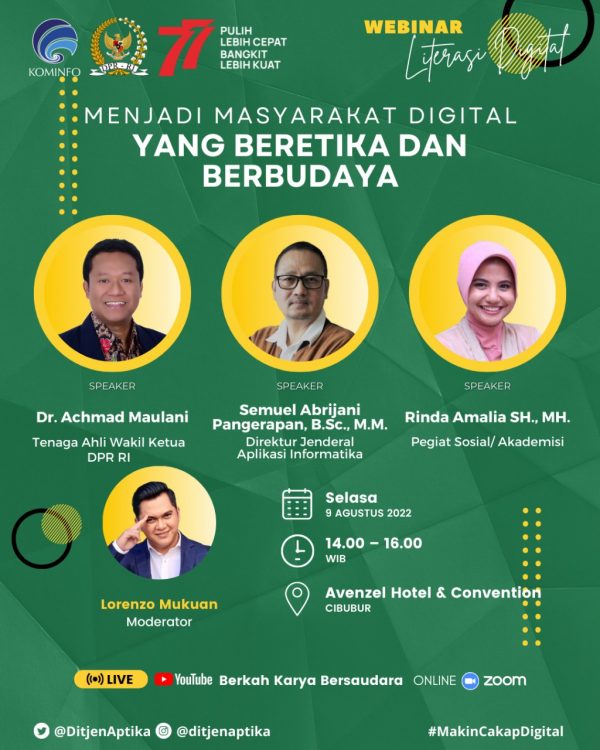 TA WaKa DPR RI Achmad Maulani: Bentengi Diri dari Pengaruh Medsos, Jadilah Masyarakat Digital yang Beretika dan Berbudaya