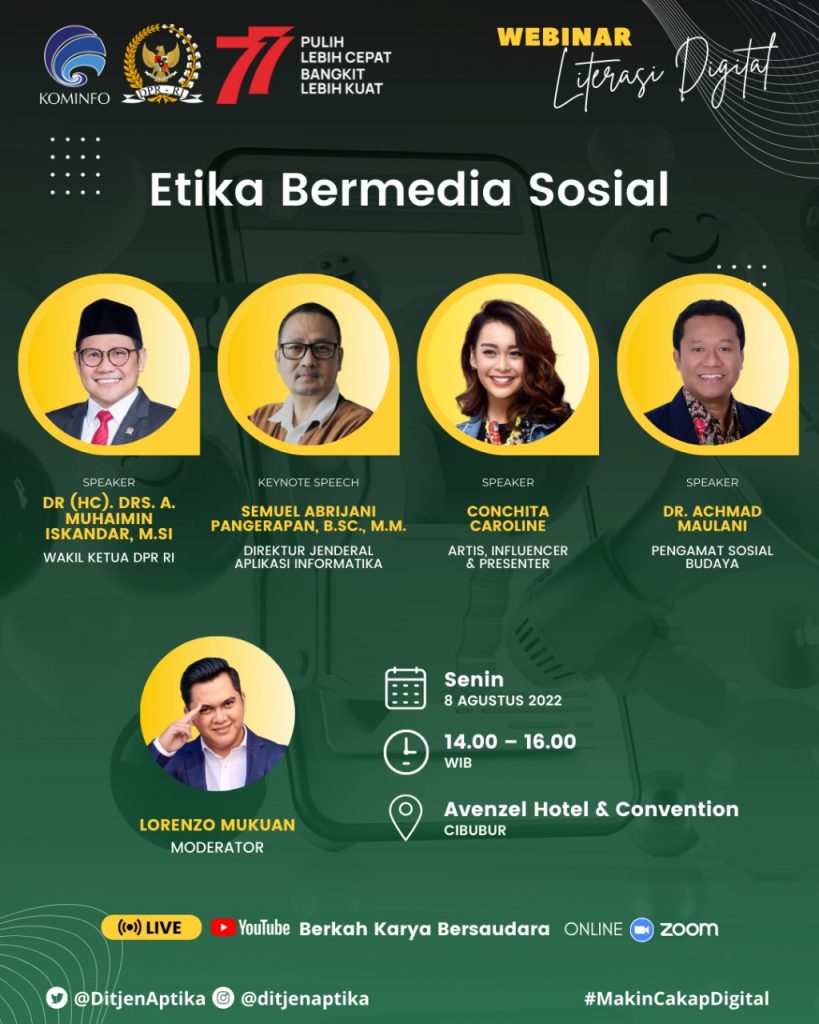 Conchita Caroline: Saring Sebelum Sharing di Medsos untuk Hindari Dampak Negatif