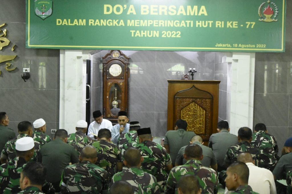 Rindam Jaya Gelar Doa Bersama Wujudkan Indonesia Pulih Lebih Cepat Bangkit Lebih Kuat.