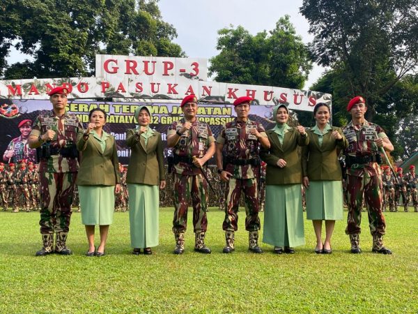 Serah Terima Jabatan Danyon 32 Grup 3 Kopassus Letkol Inf Paulus Pandjaitan kepada Mayor Inf Doni Fransisco Berlangsung Khidmat