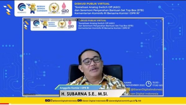 Anggota Komisi I DPR RI Subarna: Banyak Kecanggihan Siaran TV Digital