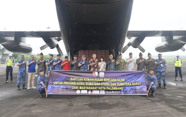 ‎Lanud SMH Kirim 14 Ton Bantuan untuk Korban Bencana di Aceh, Sumut, dan Sumbar