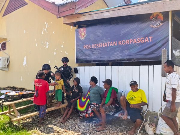 ‎Satgas Korpasgat Berikan Layanan Kesehatan kepada Masyarakat Boven Digoel